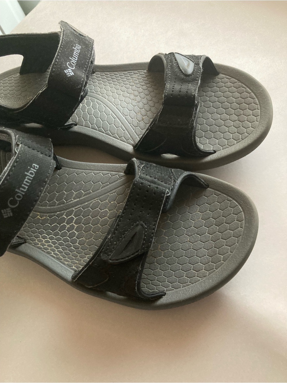 Columbia Sandals Mens 10 Black Techlite Omni Grip Sport Hook & Loop BM4511-010 - Picture 10 of 10